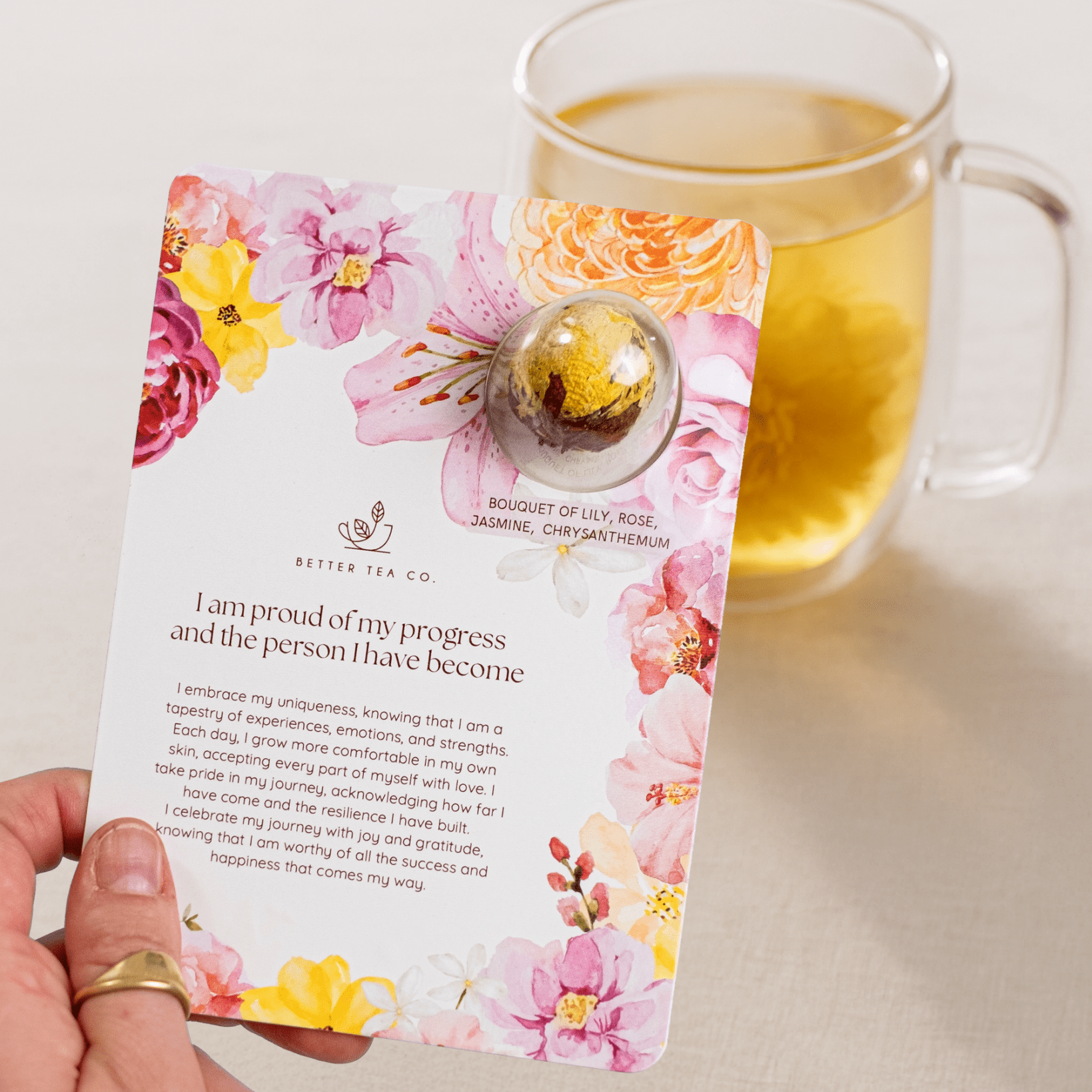 Blooming Tea Affirmation Greeting Card - Better Tea Co.