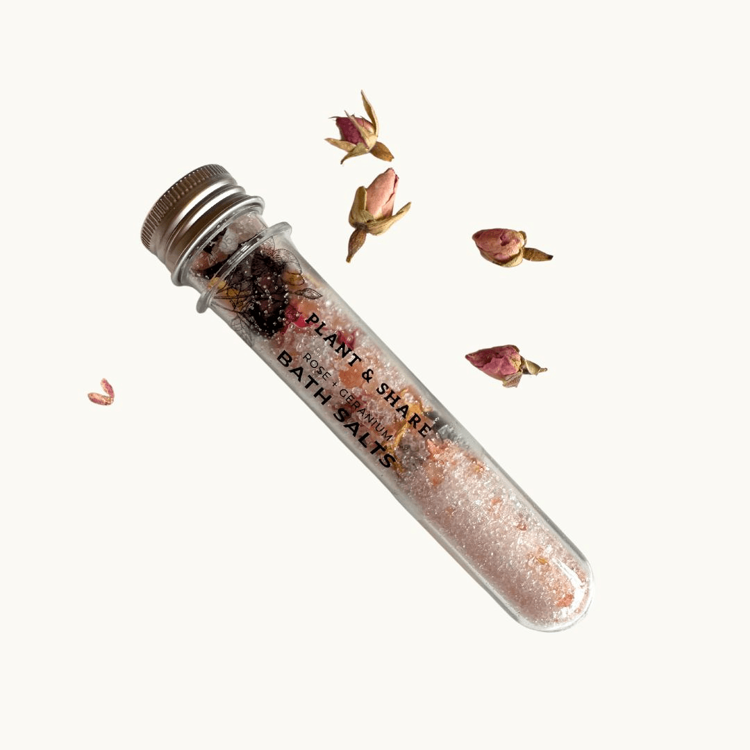 Rose & Geranium Spa Salts Tube - Better Tea Co.